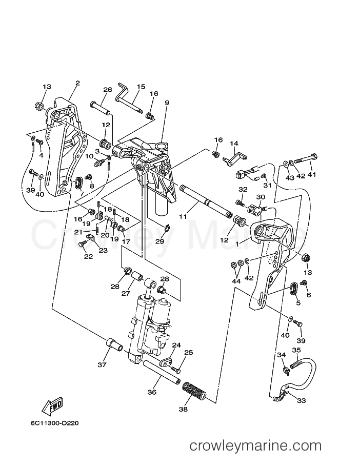 Yamaha Motors FT60DETL (6C61) [050] - BRACKET 1