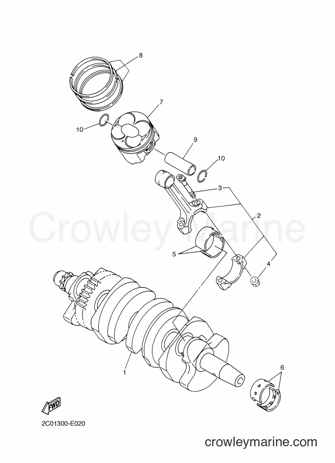 2007 Sport Bike YZF-R6 - YZF-R6 (2C0B) [070] - CRANKSHAFT & PISTON