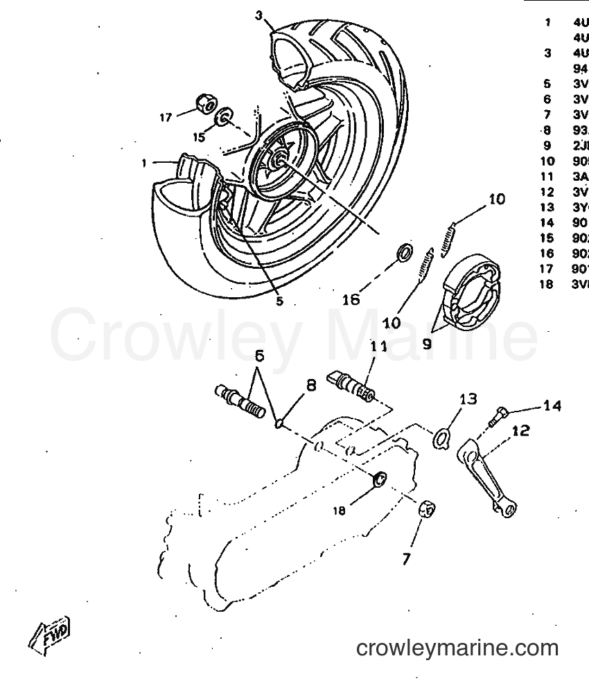 1998 Scooter CW50RSP - CW50RSP (5DX1) [010] - REAR WHEEL