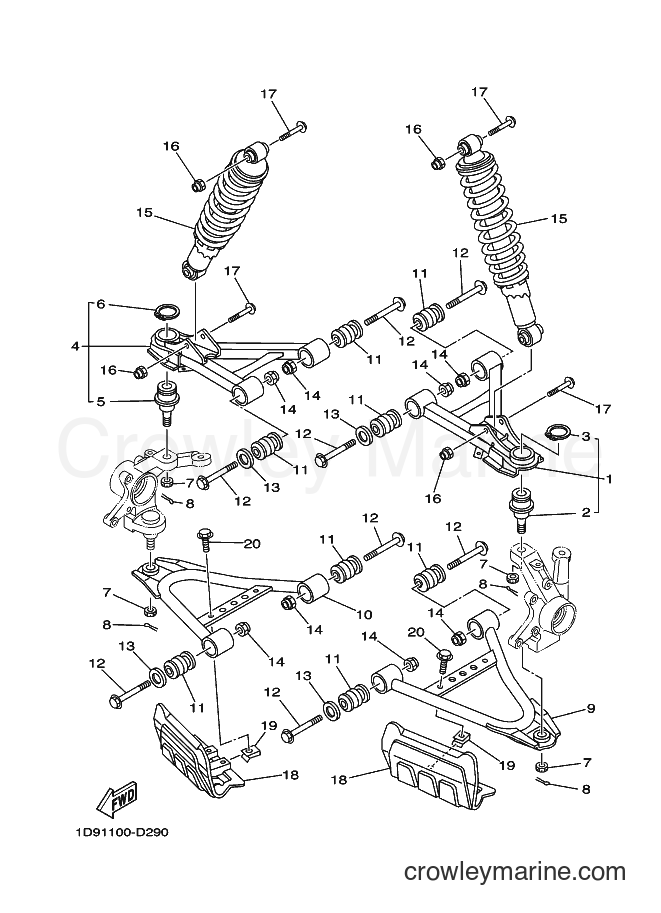 2006 ATV YFM450FWAN - YFM450FWAN (1D9G) [010] - FRONT SUSPENSION & WHEEL