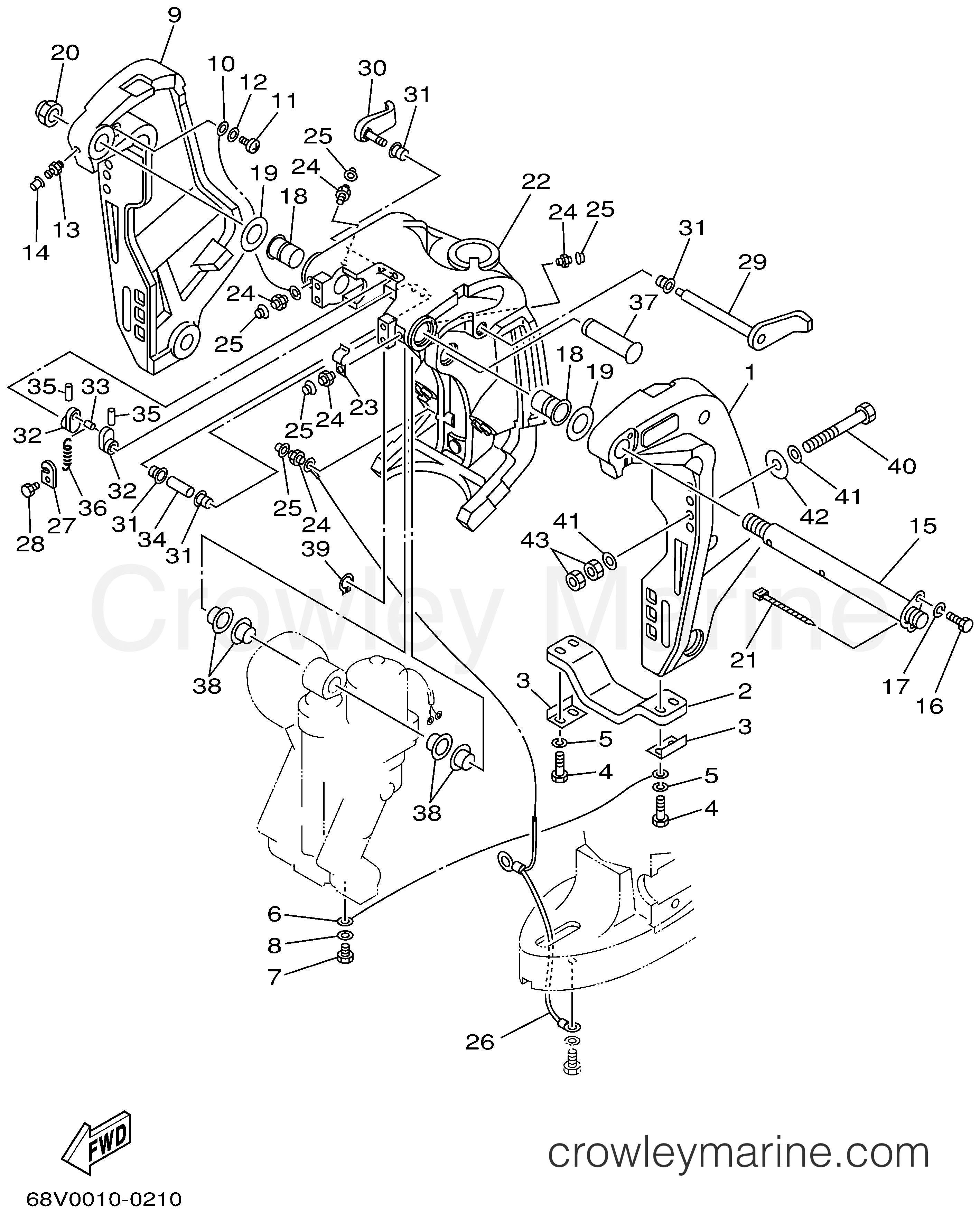 Yamaha Motors LF115TXRZ - BRACKET 1