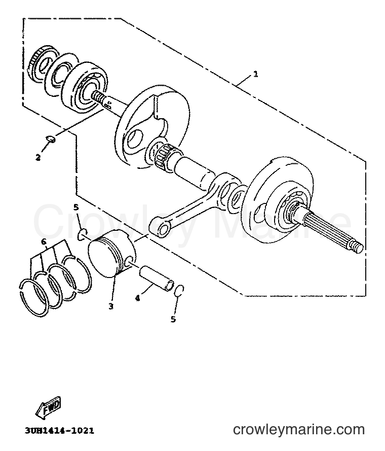 2000 Scooter XC125A - XC125A (5MJ2) [010] - CRANKSHAFT & PISTON