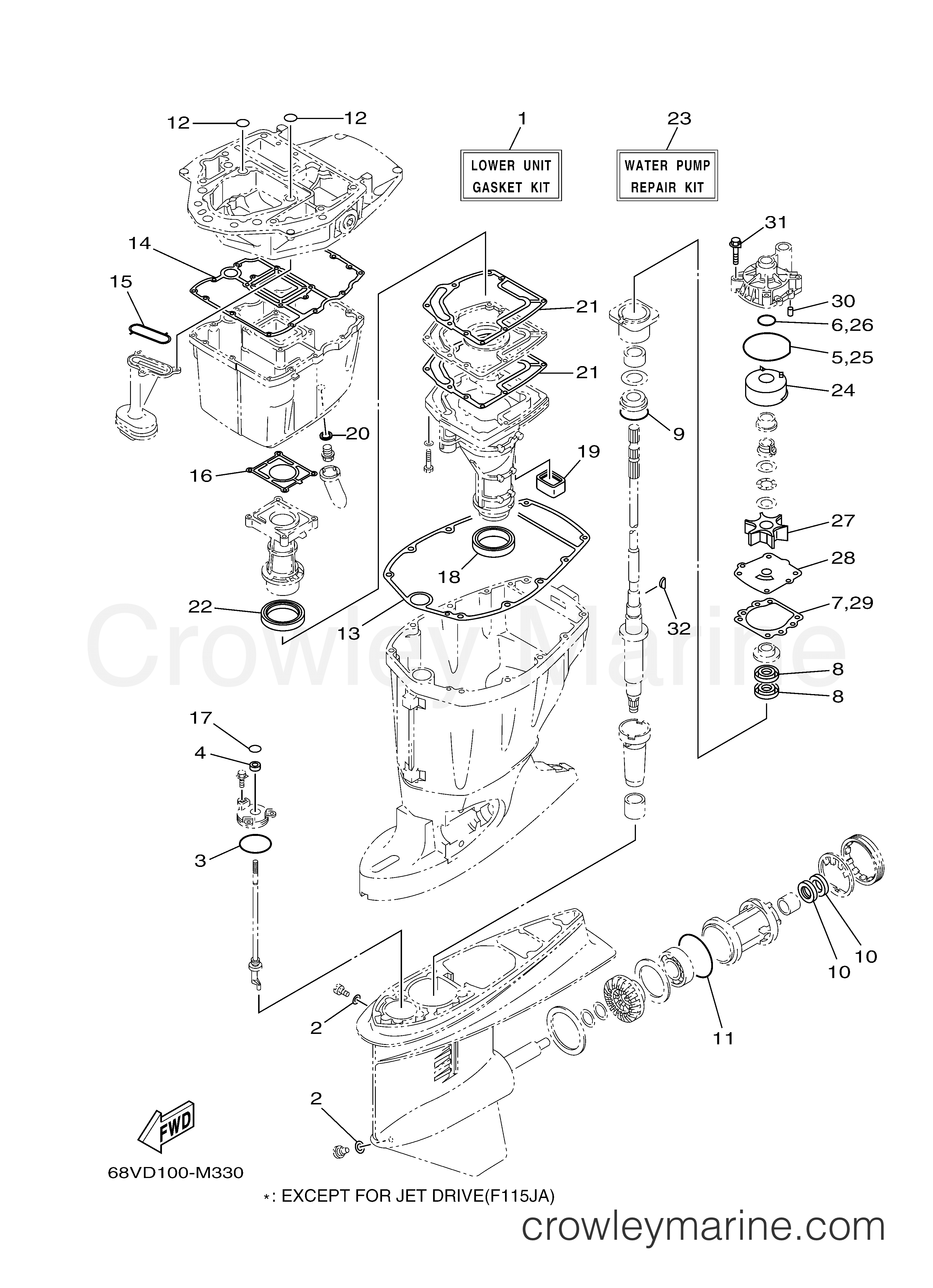 Yamaha Motors F115LA - REPAIR KIT 2