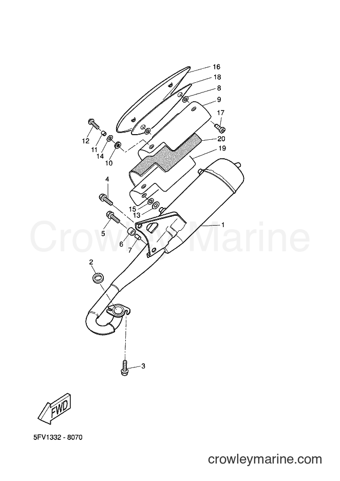 2001 Scooter YQ50 - YQ50 (5KFA) [010] - EXHAUST