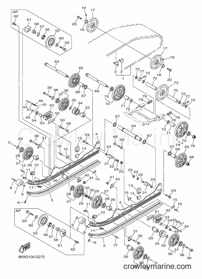 2017 Snowmobile VK10F - VK10F (8KW3) [020] - TRACK SUSPENSION 1