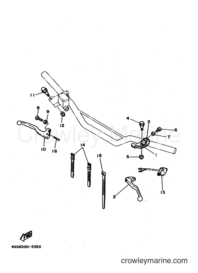 1996 Dirt Bike TY250Z - TY250Z (4GG8) [070] - HANDLE SWITCH & LEVER