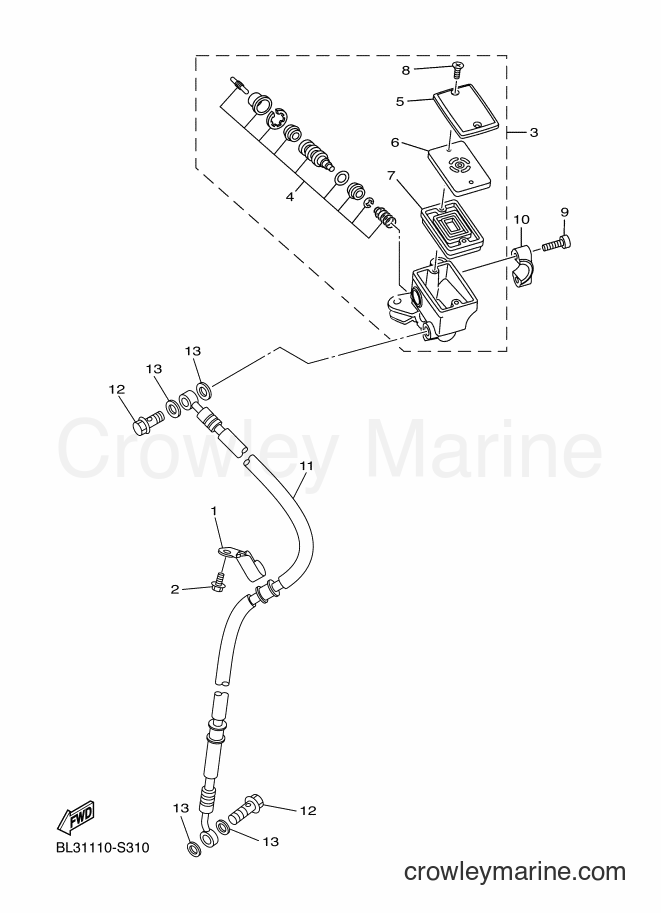 Yamaha Motors XVS950XR (BL33) [010] - FRONT MASTER CYLINDER