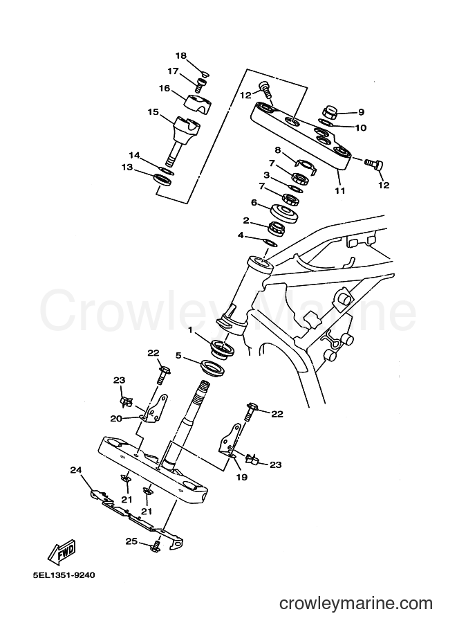 Yamaha Motors XVS1100 (5EL8) [040] - STEERING