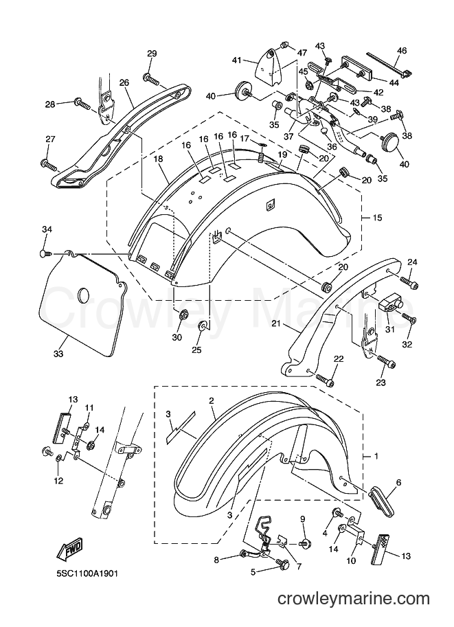 Yamaha Motors XVS650A (5SC3) [010] - FENDER
