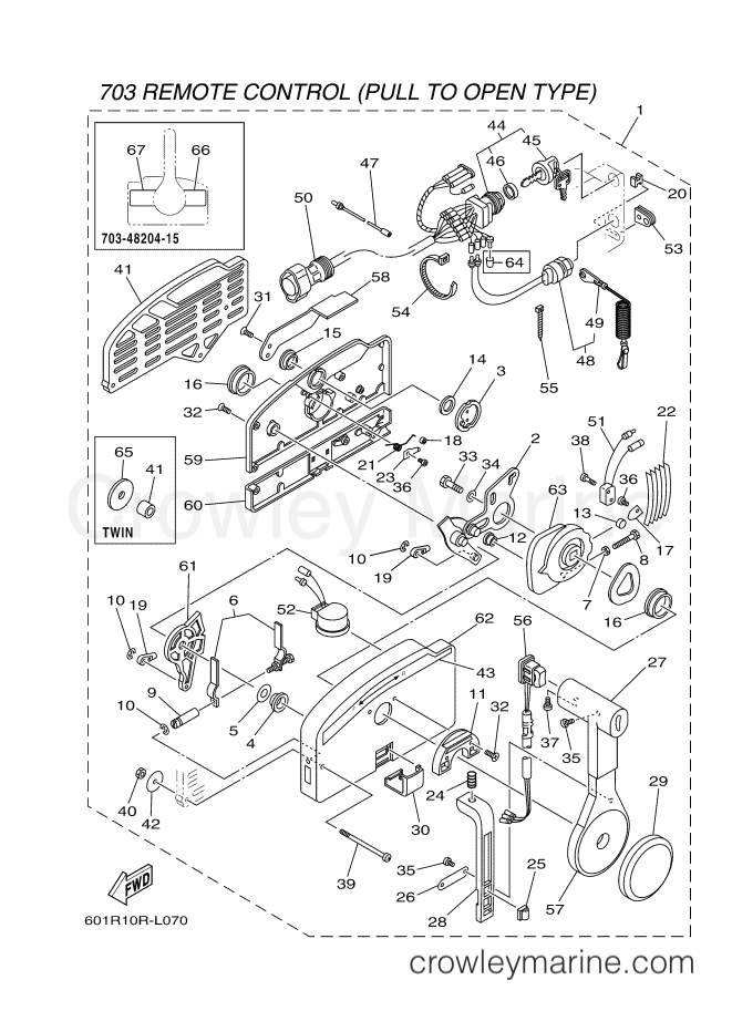 Yamaha Motors RIGGING REMOCON-2012 (601R) [010] - REMOTE CONTROL ASSY 3