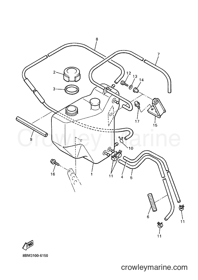 1996 Snowmobile VT480 - VT480 (8BK3) [020] - OIL TANK