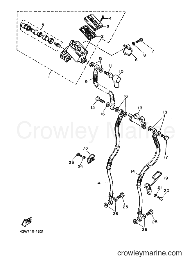 1999 Cruiser XV1100 - XV1100 (4XNA) [010] - FRONT MASTER CYLINDER