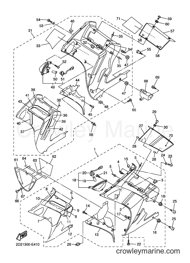 Yamaha Motors FJR1300AS (2D21) [080] - COWLING 2
