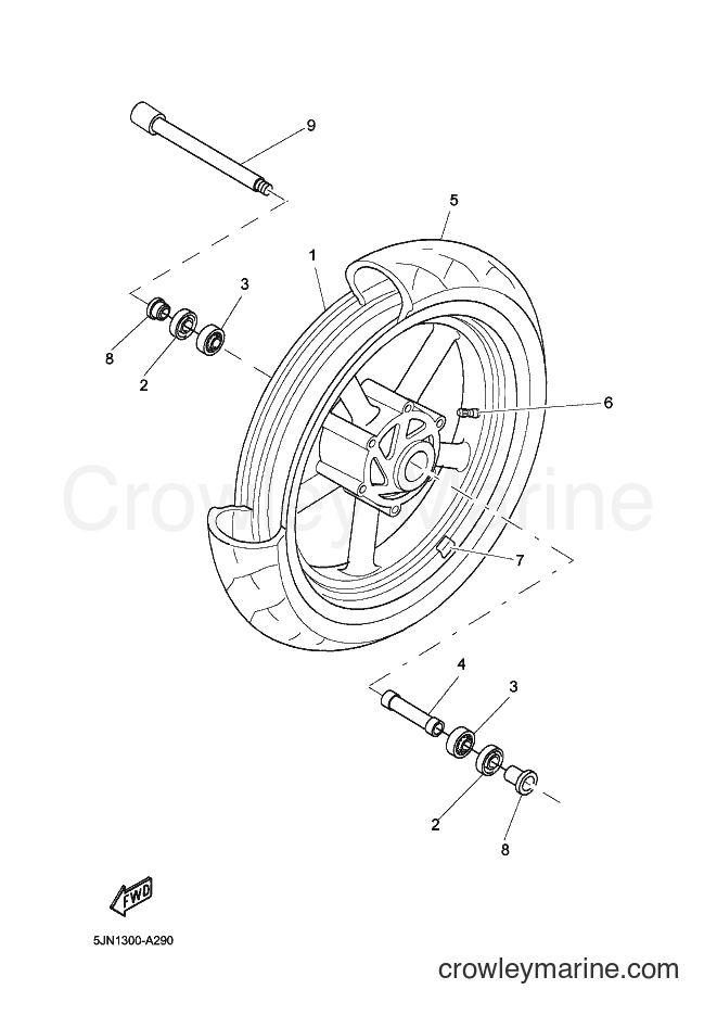 2004 Street Bike BT1100 - BT1100 (5JN3) [070] - FRONT WHEEL