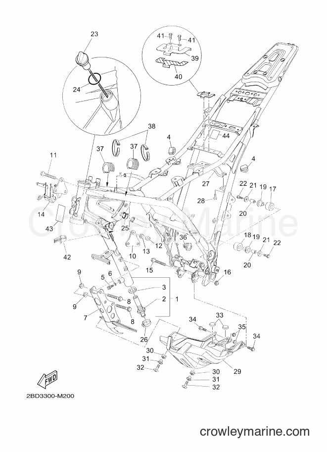 2013 Dirt Bike XT660Z - XT660Z (2BD3) [010] - FRAME