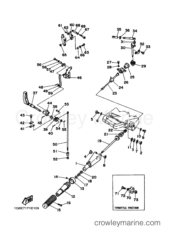 Yamaha Motors 9.9M(E)HQ (6E70) [010] - STEERING