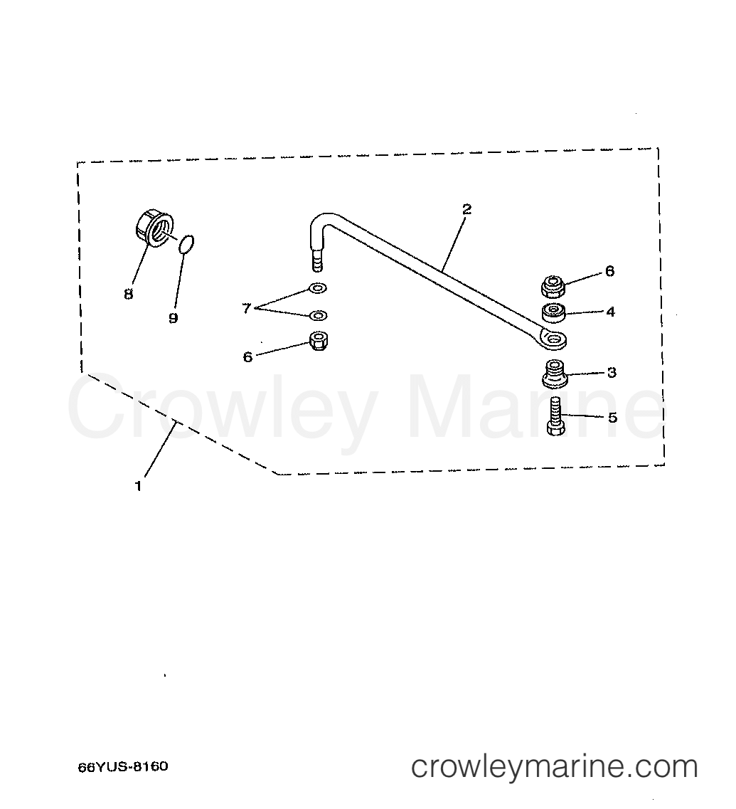 Yamaha Motors B115TLRX - STEERING GUIDE ATTACHMENT