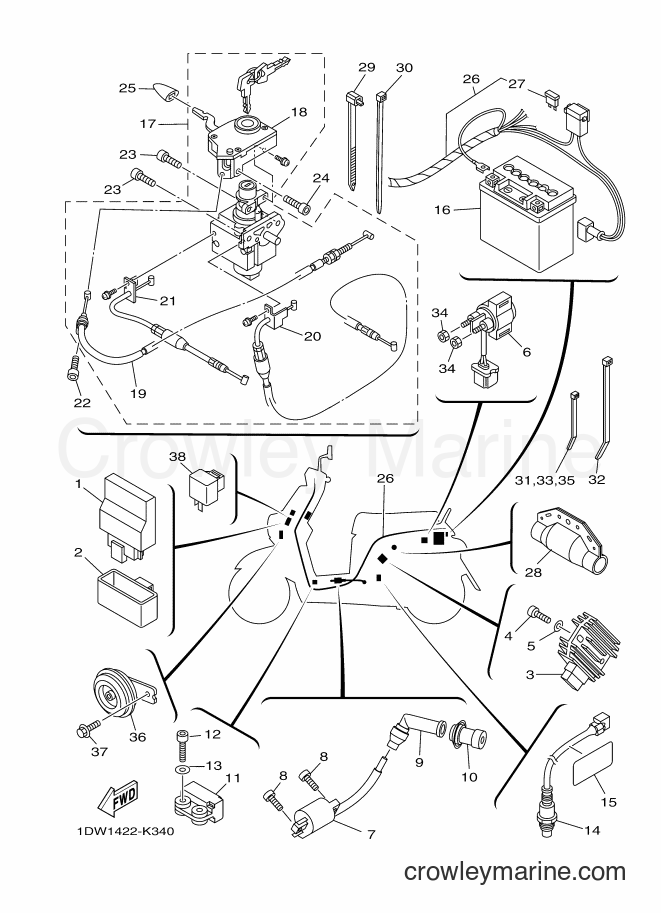 Yamaha Motors XC100N (1DW1) [010] - ELECTRICAL 1