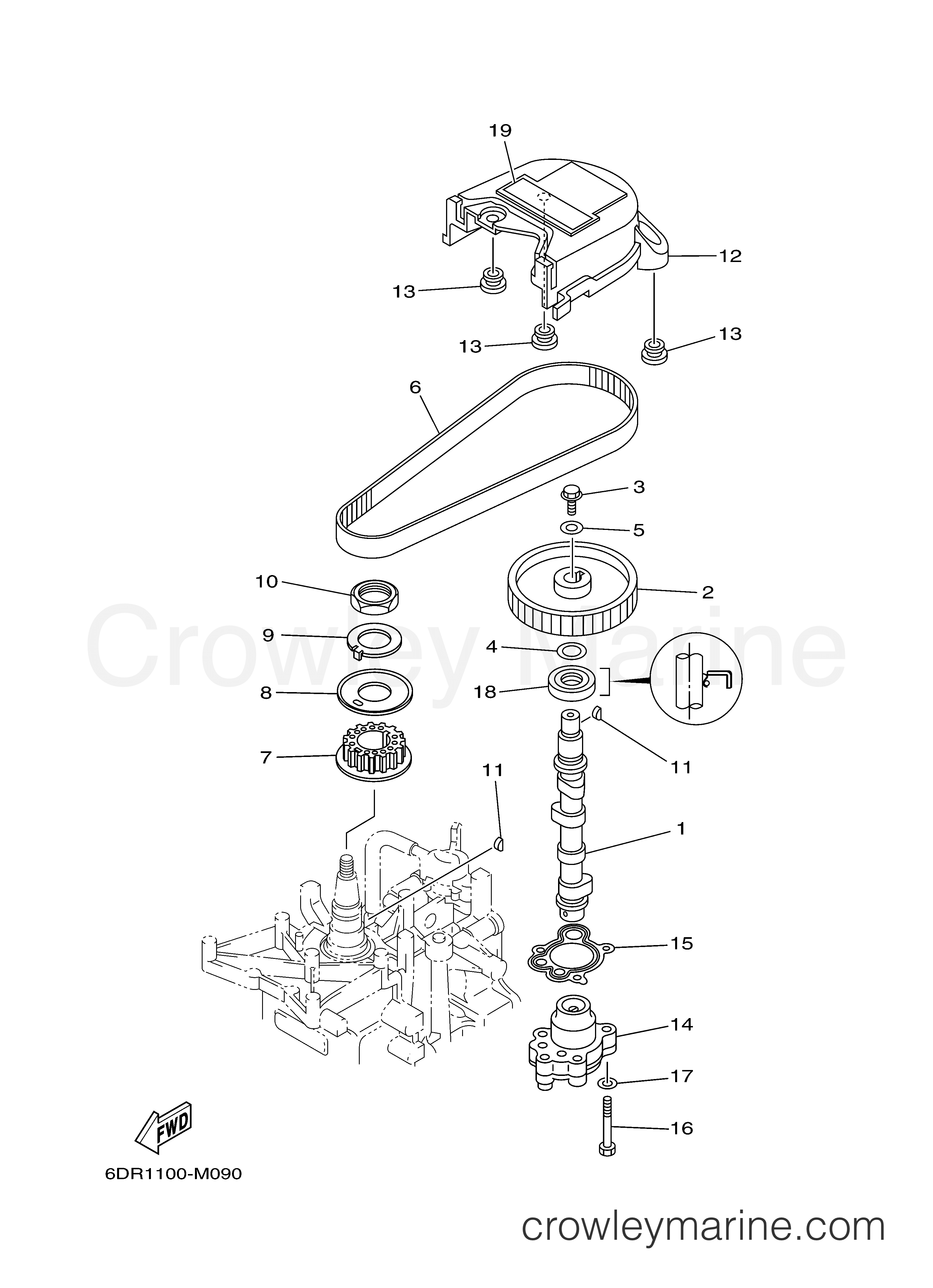 Yamaha Motors T9.9LPB - OIL PUMP