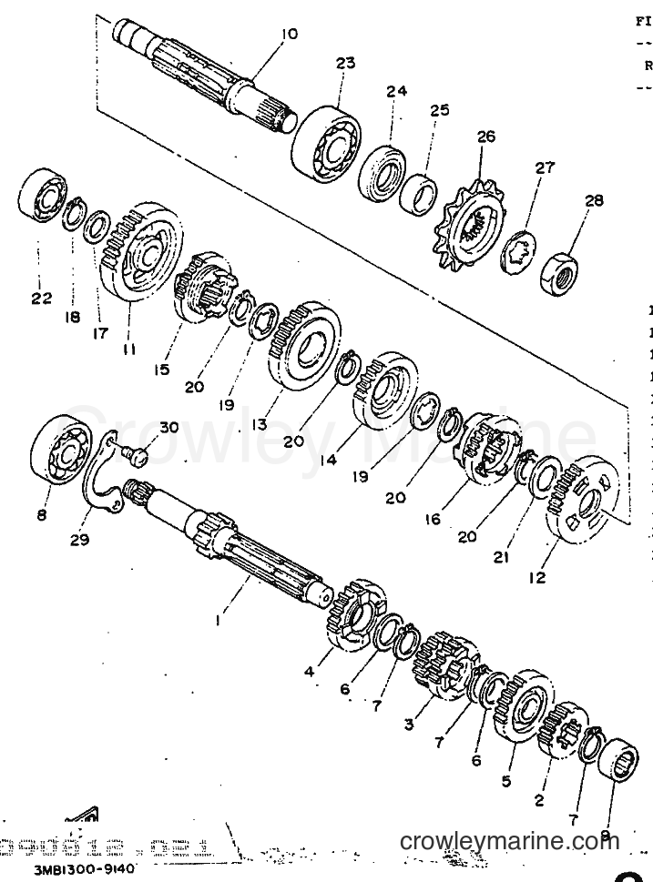 1991 Dirt Bike DT125R - DT125R (3PY3) [999] - TRANSMISSION