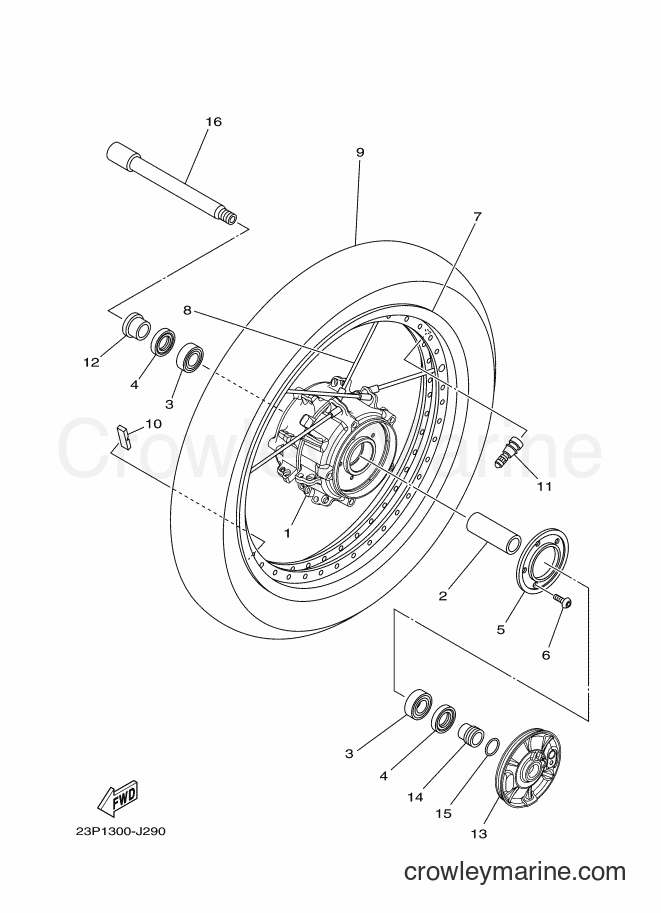 2018 Dirt Bike XT1200ZE - XT1200ZE (BP96) [010] - FRONT WHEEL