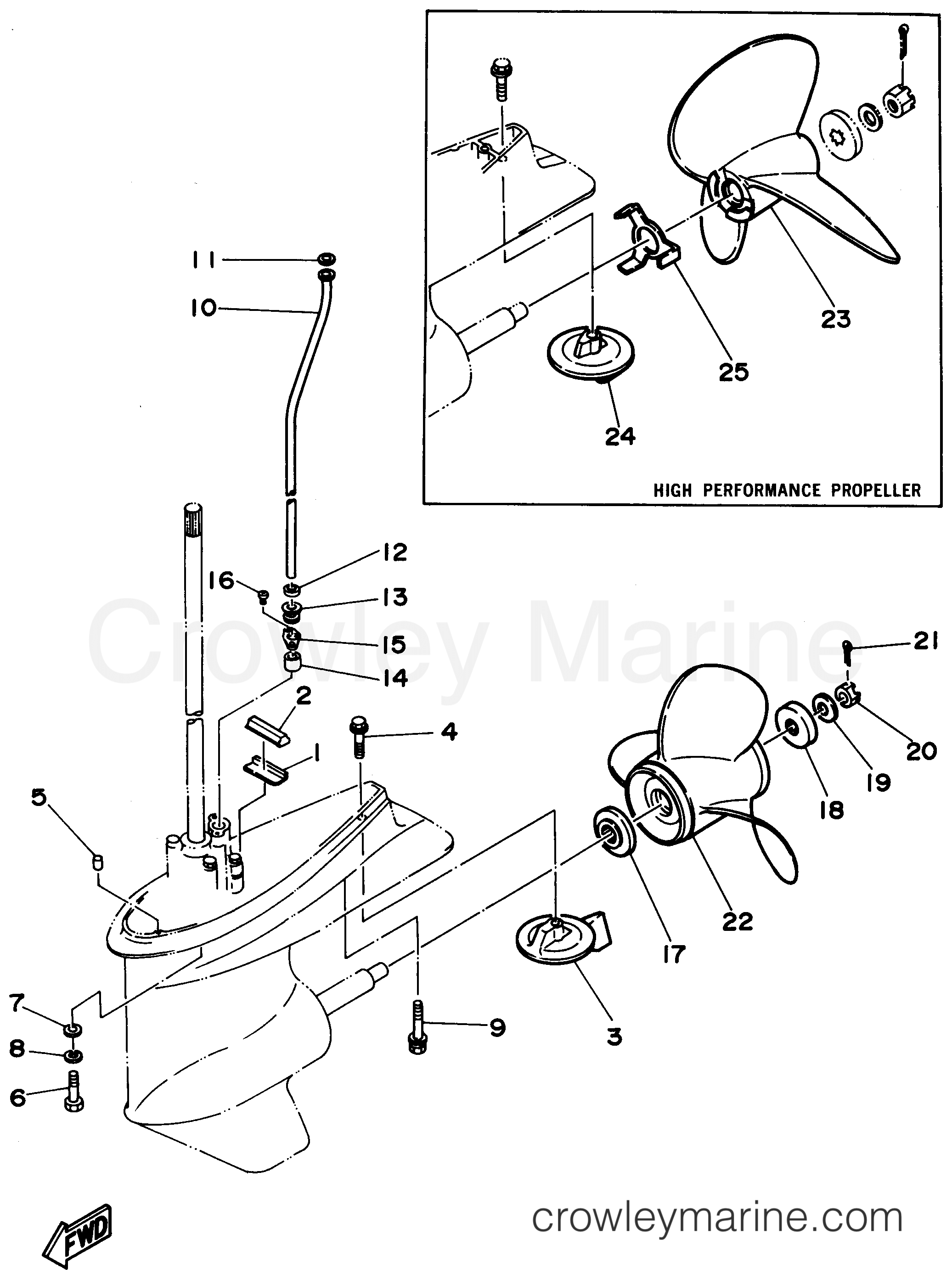 Yamaha Motors C75TLRU - LOWER CASING DRIVE 2