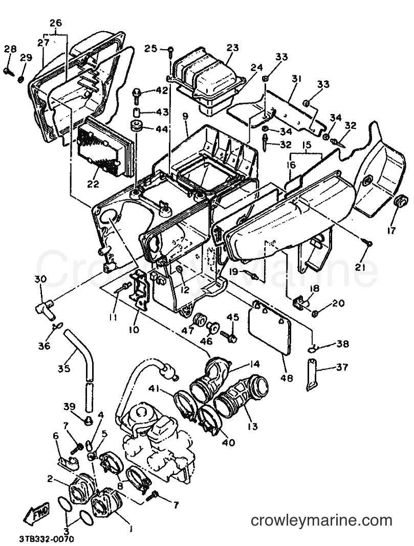 1990 Dirt Bike XT600E - XT600E (3UY1) [010] - INTAKE