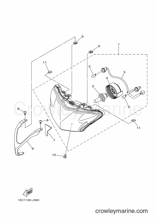 Yamaha Motors TK115 (15C1) [010] - HEADLIGHT