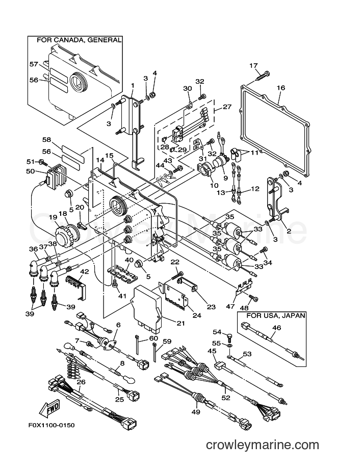 Yamaha Motors ENG FOR GP1200 (68BA) [010] - ELECTRICAL 1