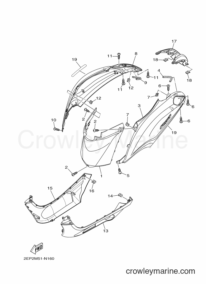 Yamaha Motors XC115S (2EP2) [020] - SIDE COVER