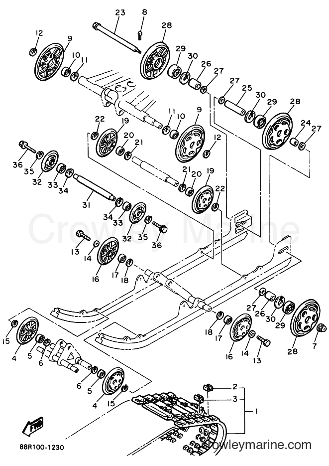1991 Snowmobile EX570E - EX570E (88S1) [040] - TRACK SUSPENSION 1