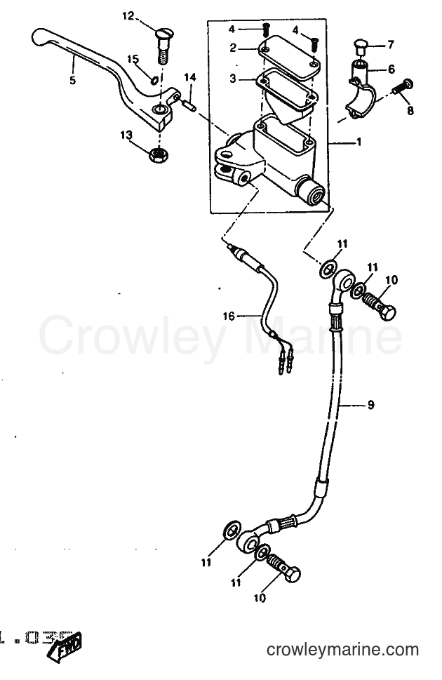 1997 Scooter DT50R - DT50R (5BK1) [999] - FRONT MASTER CYLINDER