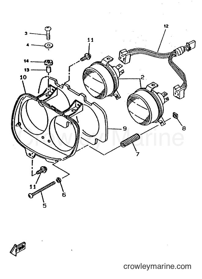 1996 Scooter CW50 - CW50 (4RW2) [010] - HEADLIGHT