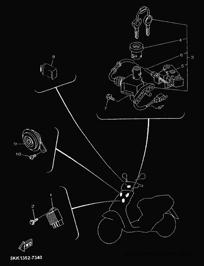 1999 Scooter YN100 - YN100 (5KK1) [99C] - ELECTRICAL 1