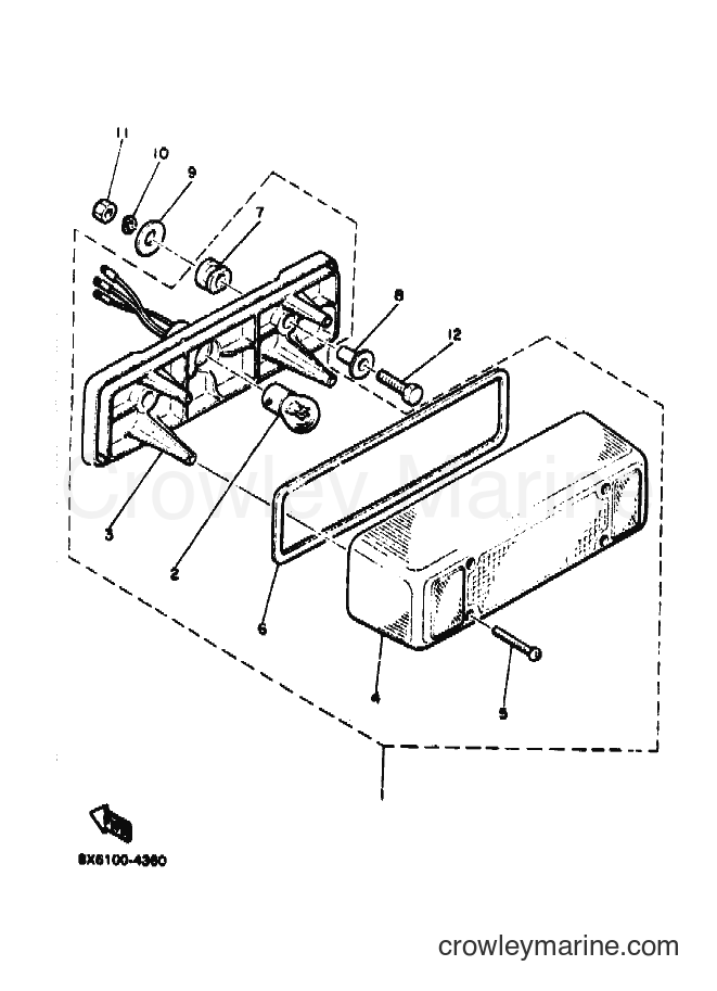1988 Snowmobile VMX540 - VMX540 (83X0) [020] - TAILLIGHT