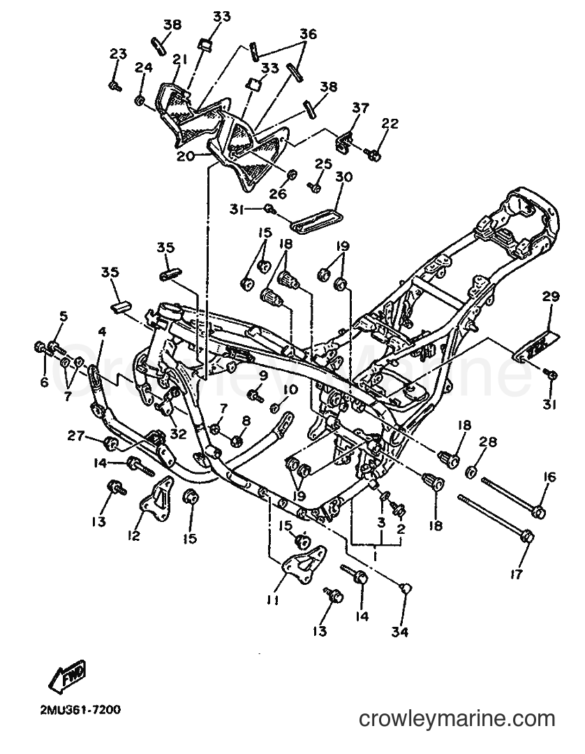 Yamaha Motors FZX750 (2MU) [999] - FRAME