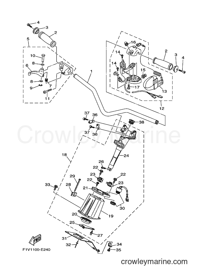 Yamaha Motors VX700-E (F1V1) [010] - STEERING 1