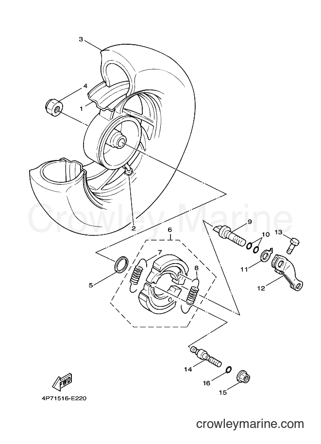 2014 Scooter XC125E - XC125E (4P7A) [010] - REAR WHEEL