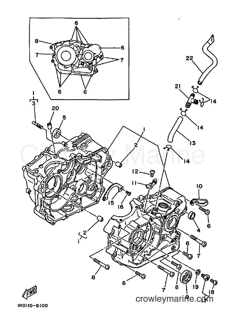 1990 Dirt Bike TT350 - TT350 (3GJ2) [010] - CRANKCASE