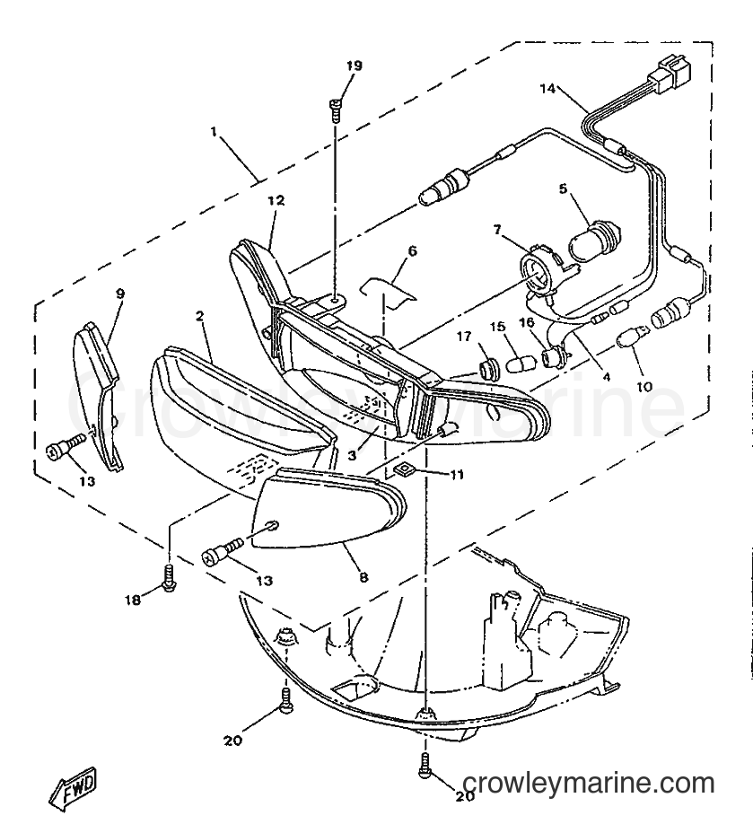 1996 Scooter YA50R - YA50R (4SJ3) [999] - HEADLIGHT