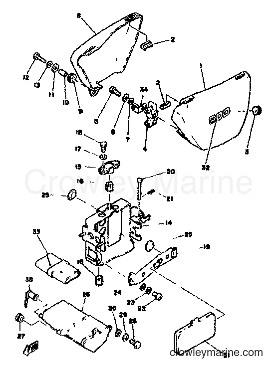 Yamaha Motors SR500 (2J4) [999] - SIDE COVER