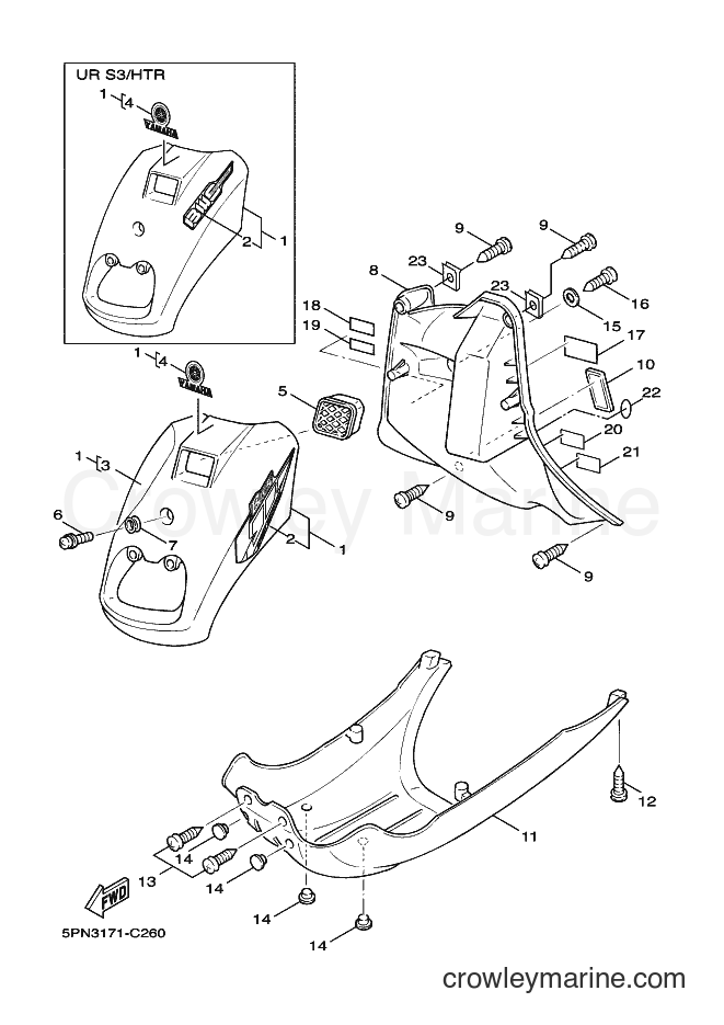 2004 Scooter YW50 - YW50 (5PN3) [010] - LEG SHIELD