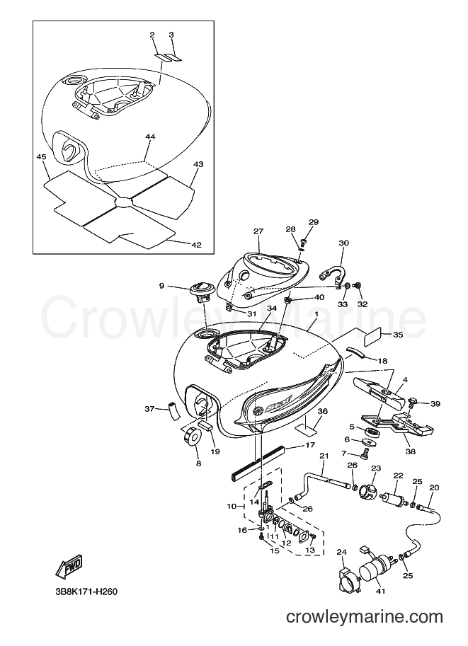 2009 Cruiser XVS1100 - XVS1100 (3B8K) [010] - FUEL TANK