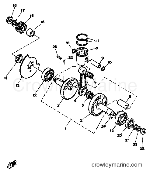 1978 Scooter FS1DX - FS1DX (2G1) [998] - CRANKSHAFT & PISTON
