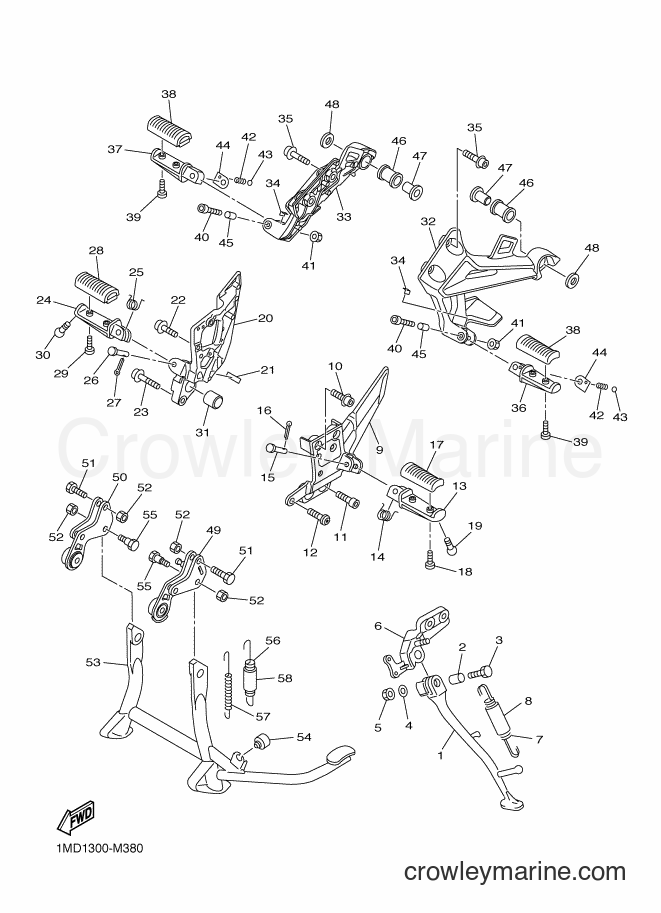 Yamaha Motors FJR1300AS (1MD1) [050] - STAND & FOOTREST