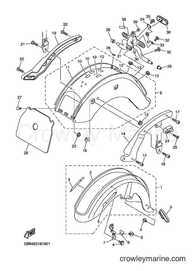 Yamaha Motors XVS650A (5BNP) [040] - FENDER