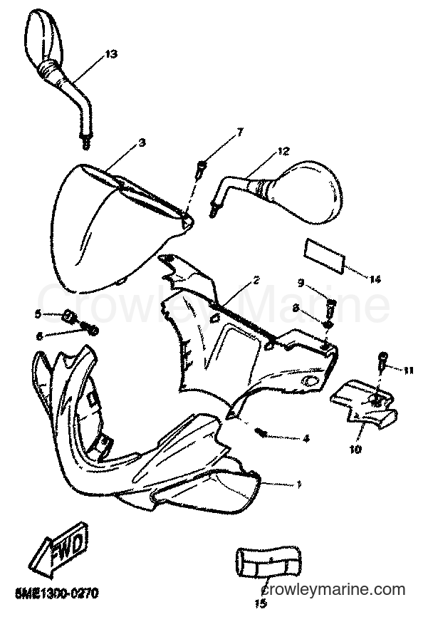 2001 Scooter YQ100 - YQ100 (5ME4) [080] - COWLING 1
