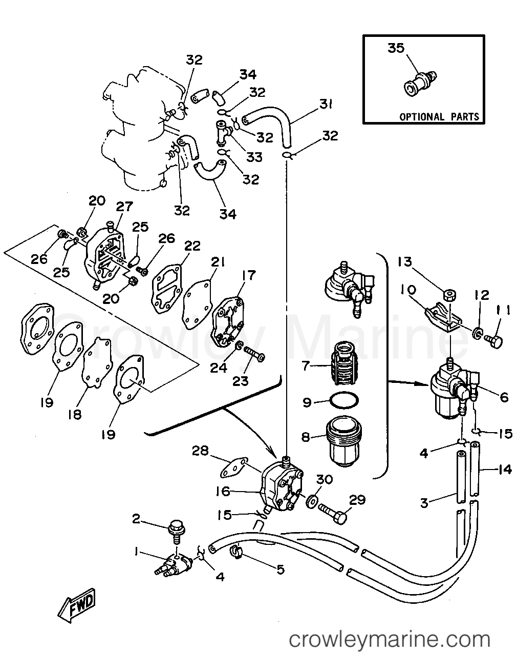 Yamaha Motors C55TLRT - FUEL