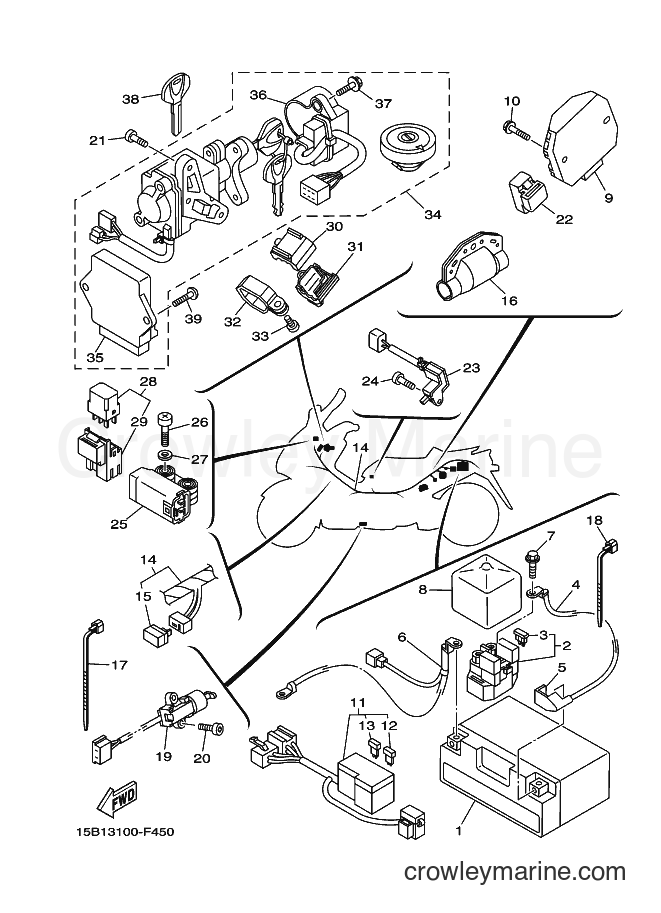 Yamaha Motors XP500 (15B4) [050] - ELECTRICAL 1