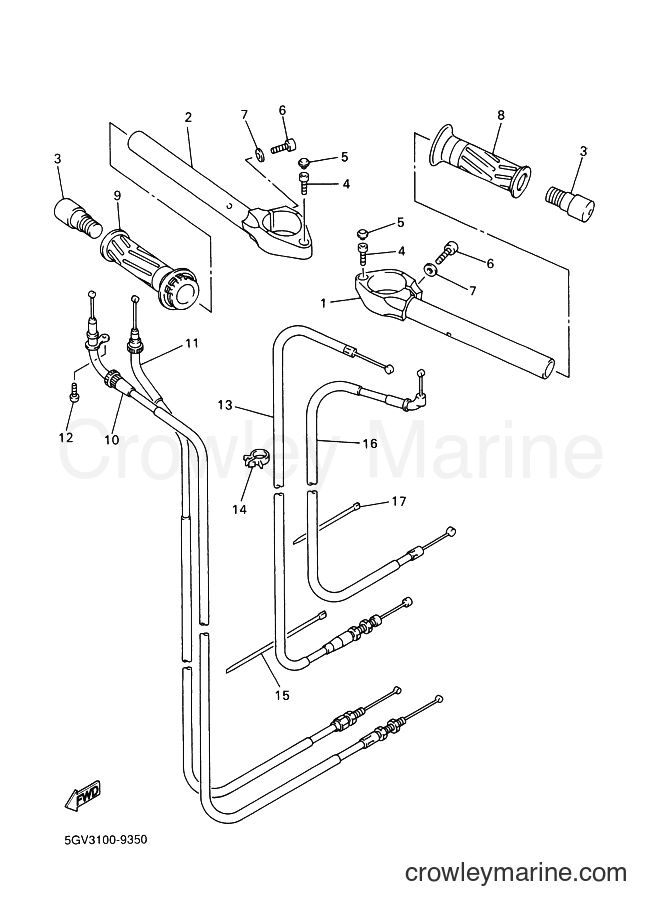 2000 Sport Bike YZF-R6 - YZF-R6 (5EB5) [080] - STEERING HANDLE & CABLE